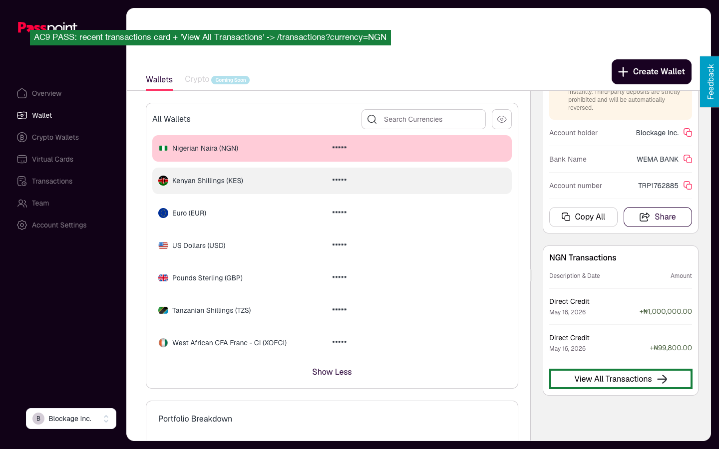 Transactions and View All